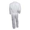 A30 Elastic-Back And Cuff Coveralls, 1" Flap, 4X-Large, White, 21/Carton