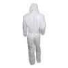 A30 Elastic-Back And Cuff Hooded Coveralls, 1" Flap, 3X-Large, White, 21/Carton