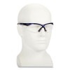 Nemesis Safety Glasses, Metallic Blue Half Frame, Clear Dual Lens, 12/Box