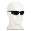Nemesis Safety Glasses, Metallic Blue Half Frame, Smoke Dual Lens, 12/Box