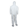 A45 Liquid/Particle Protection Surface Prep/Paint Coveralls, Hood, Elastic Wrist/Ankles, Boots, 4Xl, White, 25/Carton