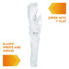 A20 Breathable Particle Protection Coveralls, Zip Front, Elastic Back, Wrists, Ankles, Large, White, 24/Carton
