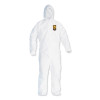 A20 Breathable Particle Protection Coveralls, Zip Front, Hood, Elastic Back Wrists And Ankles, Large, White