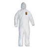 A20 Breathable Particle Protection Coveralls, Zip Closure, Hood, Elastic Back, Wrists And Ankles, 2X-Large, White