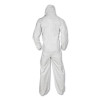 A20 Elastic Back And Ankle Hood And Boot Coveralls, X-Large, White, 24/Carton