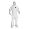 A20 Elastic Back And Ankle Hood And Boot Coveralls, X-Large, White, 24/Carton