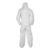 A20 Elastic Back And Ankle Hood And Boot Coveralls, 2x-Large, White, 24/Carton