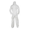 A20 Breathable Particle Protection Coveralls, Elastic Back, Hood And Boots, 4X-Large, White, 20/Carton