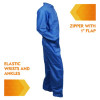 A20 Breathable Particle Protection Coveralls, Zip Front, Elastic Back, Wrists, Ankles, 3X-Large, Blue, 20/Carton