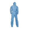 A20 Breathable Particle Protection Coveralls, Hood And Boots, X-Large, Blue, 24/Carton