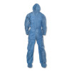 A20 Elastic Back Wrist/Ankle, Hood/Boots Coveralls, 4x-Large, Blue, 20/Carton
