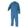 A20 Breathable Particle Protection Coveralls, Zip Front, Open Wrists And Ankles, 3X-Large, Blue, 20/Carton