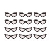 V30 Nemesis Foam Safety Glasses, Black Half Frame, Clear Dual Lens, 12/Carton