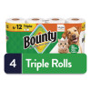 Kitchen Roll Paper Towels, 2-Ply, White, 10.5 x 11, 75 Sheets/Roll, 4 Triple Rolls/Pack, 6 Packs/Carton