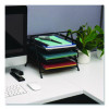 Tiered Metal Mesh Desk Tray Organizer, 3-Tier, Letter Size, 11.5 x 13.75 x 10, Black