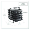 Metal Mesh Desk Tray Organizer, 5-Tier, Letter Size, 14 x 11.75 x 14.5, Black