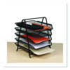 Metal Mesh Desk Tray Organizer, 5-Tier, Letter Size, 14 x 11.75 x 14.5, Black