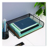 Stackable Paper Desk Tray Organizer, Letter Size, 9.75 x 14 x 3.25, Black, 4/Pack