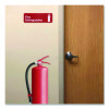 Fire Extinguisher Wall Sign, 9" x 3", Red Face, White Graphics, 3/Pack