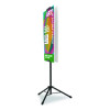 Blank Floor Sign Stand, Holds Posters Up To 77", 26" To 86" Tall, Black Stand, White Face