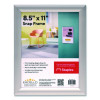 Poster Holder, Aluminum, 8.5 x 11, Silver