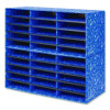 Classroom Collection Literature Sorter, 30 Sections, 28.5 x 12.37, Blue, 2/Carton