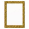 Glitter Poster Board, 22" x 28", Heavyweight, White With Gold Border, 25/Pack