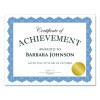 Award Certificates, 8.5 x 11, White With Braided Blue Border, 25/Pack