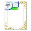 Award Certificates, 8.5 x 11, White With Gold/White Star Border, 25/Pack