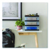3-Drawer Desktop Storage With Top Organizer Tray, Plastic, 12.17 x 14.33 x 12.93, Black/Translucent