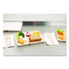 Compostable Fiber Blend School Lunch Tray, 10 x 8 x 1, White, 240/Carton