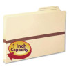 Drop Front Reinforced File Pocket, 1" Expansion, Letter Size, Manilla/Brown, 50/Box