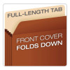 End Tab File Pocket, 3.5" Expansion, Letter Size, Redrope, 10/Box