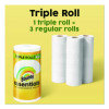 Essentials Select-A-Size Kitchen Roll Paper Towels, 2-Ply, 5.9 x 11, White, 162 Sheets/Triple Roll, 12 Rolls/Carton