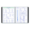Plan And Link Monthly Planner, 9.25 x 7.25, Black Distressed Faux Leather Cover, 16-Month: Sept 2024 To Dec 2025