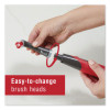 Multi-Purpose Cordless Battery Power Scrubber, Red/White Nylon Bristles, 12.68" Brush, 7" Red/Black Handle