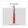 Multi-Purpose Cordless Battery Power Scrubber, Red/White Nylon Bristles, 12.68" Brush, 7" Red/Black Handle