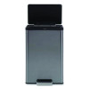 Elite Step-On Trash Can, 12 Gal, Metal, Charcoal Stainless Steel/Black