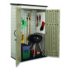 Vertical Storage Shed, 53 Cu Ft, 2.5 Ft x 4 Ft x 7 Ft, Sandstone/Faint Maple