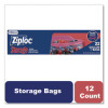 Double Zipper Storage Bags, Triple System Seal, Gallon, 9.6" x 12.1", Clear, 22 Bags/Box, 12 Boxes/Carton