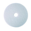 Low-Speed Super Polishing Floor Pads 4100, 12" Diameter, White, 5/Carton