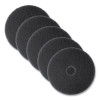 Low-Speed High Productivity 7300 Floor Pads, 13" Diameter, Black, 5/Carton