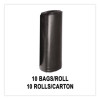 Low Density Can Liners, 60 Gal, 2 Mil, 38" x 58", Black, 10 Bags/Roll, 10 Rolls/Carton