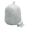 High Density Can Liners, 56 Gal, 14 Mic, 43" x 46", Natural, Interleaved Roll, 25 Bags/Roll, 8 Rolls/Carton