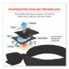 Chill-Its 6700 Cooling Bandana Polymer Tie Headband, One Size Fits Most, Black