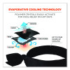 Chill-Its 6700 Cooling Bandana Polymer Tie Headband, One Size Fits Most, Black