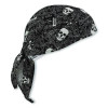 Chill-Its 6615 High-Performance Bandana Doo Rag With Terry Cloth Sweatband, One Size Fits Most, Skulls
