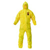 A70 Chemical Spray Protection Coveralls, Elastic Wrists, Ankles, Hood, 3X-Large, Yellow, 12/Carton