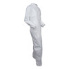 A30 Elastic-Back And Cuff Coveralls, 1" Flap, Large, White, 25/Carton