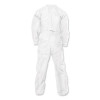 A20 Breathable Particle Protection Coveralls, Zip Front, Elastic Wrists And Ankles, 2X-Large, White